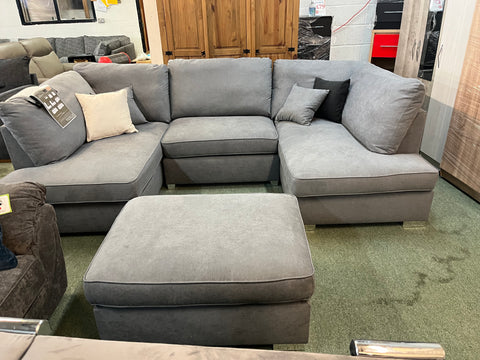 U shape sofa with matching footstool