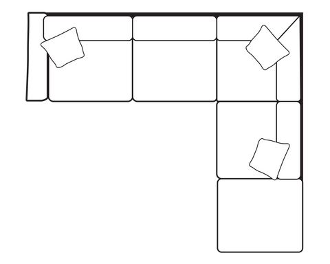 Ashford Small Armless Chaise Corner Sofa (Right Hand facing)