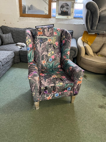 A beautiful high back chair