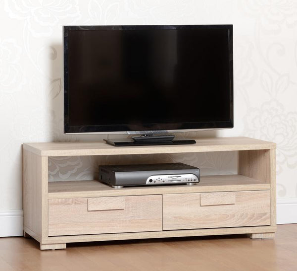 Cambourne 2 Drawer Flat Screen Tv Unit in Sonoma Oak Effect Veneer