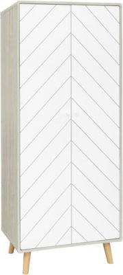 Dixie 2 Door Wardrobe in Dusty Grey/White