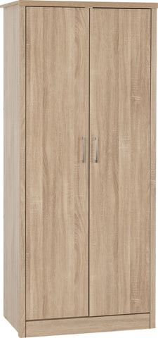Lisbon 2 door wardrobe available in light oak Effect Veneer