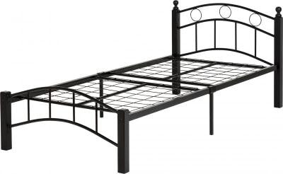 Luton 3' Metal Bed Frame in White/Black.Natural/Black and Black/Black.
