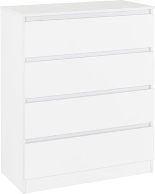 Malvern 4 Drawer chest in White