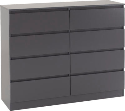 Malvern 8 Drawer chest in Grey