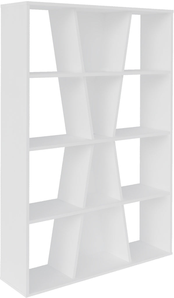 Naples Medium Bookcase in White