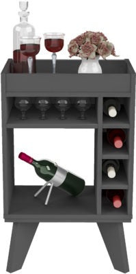 Naples Mini Bar/Side Table in Grey