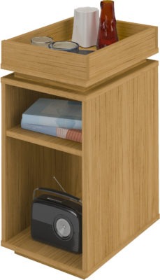 Naples Storage/Side Table in Oak Effect