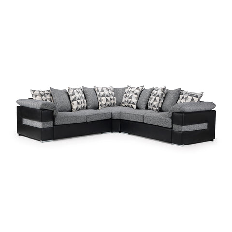 Serene Large Corner Sofa with Metal Action Pullout Sofabed (2 Seats Corner 2 Seats).