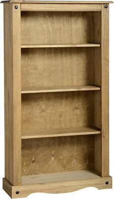 Corona Medium Bookcase in Distressed Waxed Pine