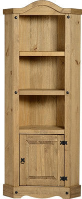 Corona Corner Unit in Distressed Waxed Pine