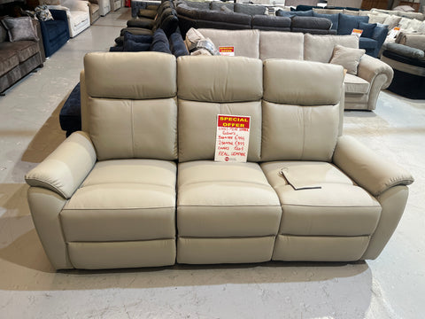 Leather 3 seater Electric Reclining Sofa