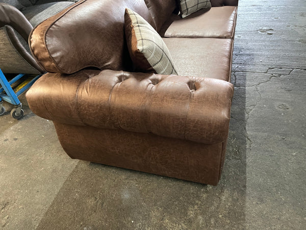 2 Seater Chesterfield look sofa in Tan