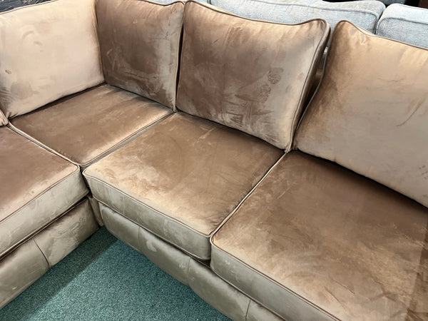 Large corner sofa in Plush Gold (2 Seats Corner 2 seats)