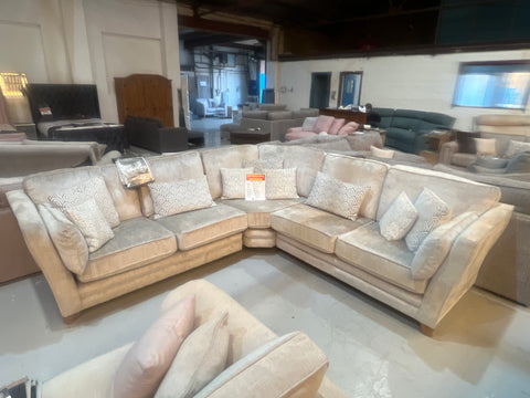 Athena large corner sofa in Solo Silver