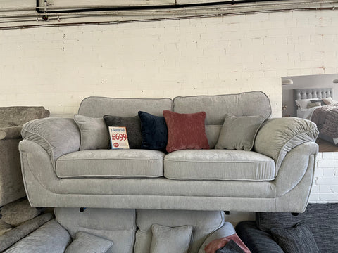 Chloe 3 Seater Sofa in Manhattan Silver