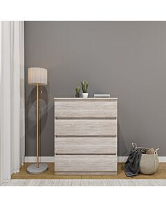 Malvern 4 Drawer chest in Urban Snow