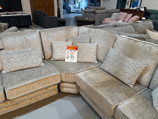 Athena large corner sofa in Solo Silver