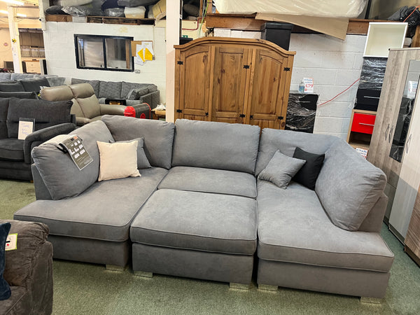 U shape sofa with matching footstool