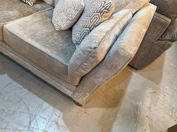 Athena large corner sofa in Solo Silver