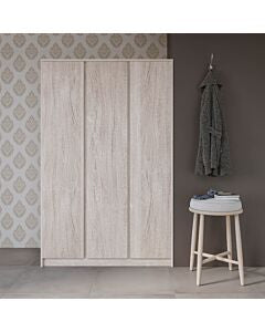 Malvern 3 door wardrobe in Urban Snow