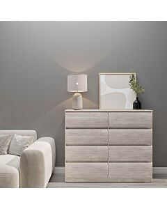 Malvern 8 Drawer chest in Urban Snow
