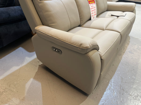 Leather 3 seater Electric Reclining Sofa