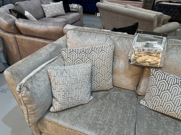 Athena large corner sofa in Solo Silver