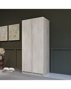 Malvern 2 door wardrobe in Urban Snow