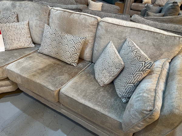 Athena large corner sofa in Solo Silver