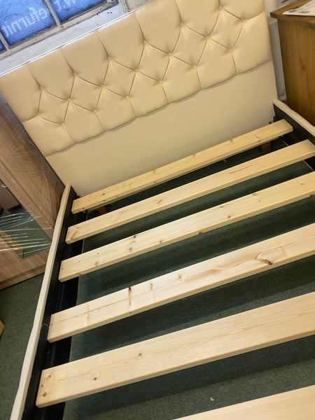 Beautiful double bed frame (available in about 40 colours and fabrics)
Prices start at £449.00 for the double bed frame and mattress when purchased together 😊
Fantastic value!!!