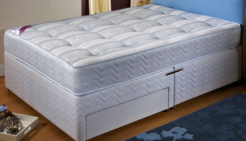 Ashleigh 4 foot/small double Divan Base With 2 Drawers Same Side and a 10 Inch Deep Firm Orthopedic Mattress