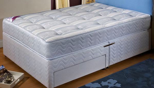 Ashleigh Double Divan Base With 2 Drawers Same Side and a 10 Inch Deep Firm Orthopedic Mattress