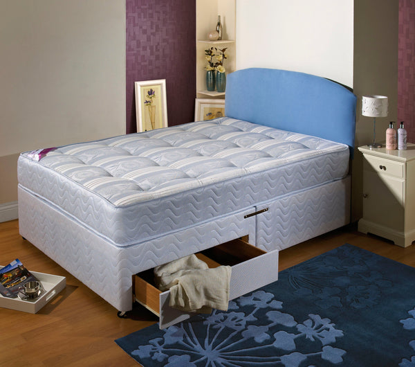 Ashleigh Kingsize Divan Base With 2 Drawers Same Side and a 10 Inch Deep Firm Orthopedic Mattress