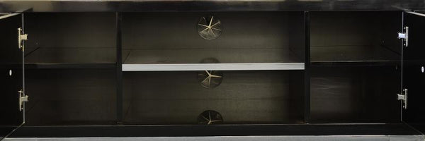 Charisma 2 Door 1 Shelf Flat Screen TV Unit in Black Gloss/Chrome or White Gloss/Chrome