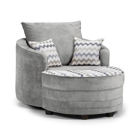 Chloe Halfmoon Footstool for the Small Swivel Chair