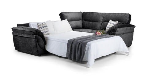 Chloe Small Corner with a Metal Action Pullout Sofabed( 2 Seats corner 1 Seat.)