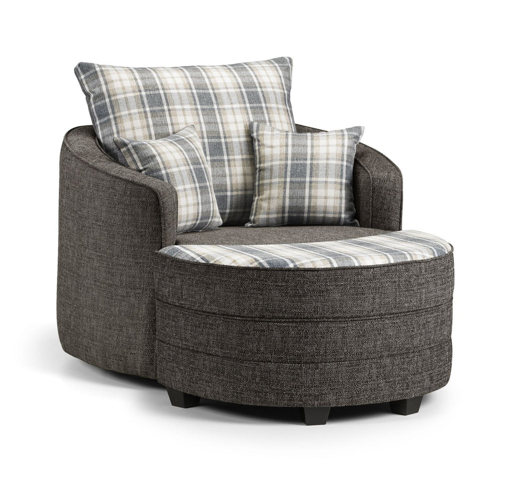 Dakota Half Moon Footstool.