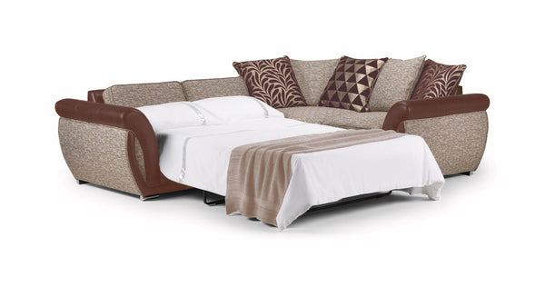 Milan Large Corner Sofa with Metal Action Pullout Sofabed