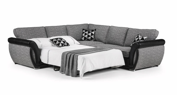 Milan Large Corner Sofa with Metal Action Pullout Sofabed
