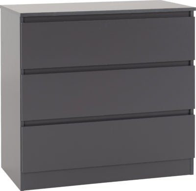 Malvern 3 Drawer chest in Grey