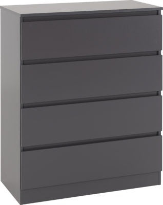 Malvern 4 Drawer chest in Grey