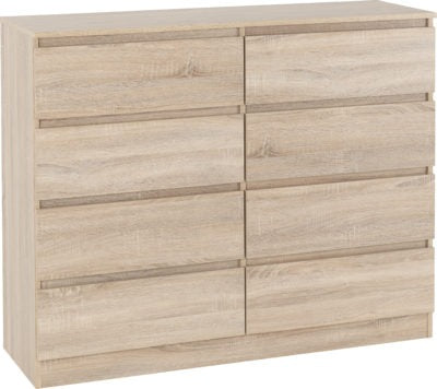 Malvern 8 Drawer chest in Sonoma Oak Effect