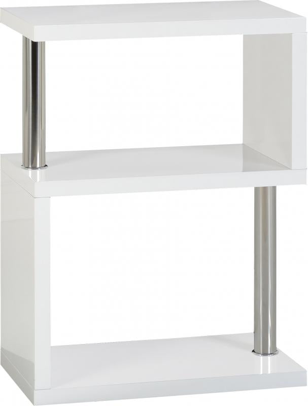 Charisma 3 Shelf Unit in Black Gloss Chrome or White Gloss Chrome