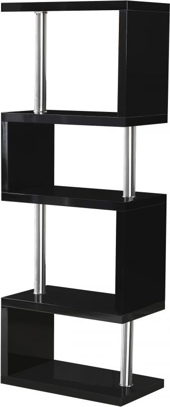 Charisma 5 Shelf Unit in Black Gloss/Chrome or White Gloss/Chrome