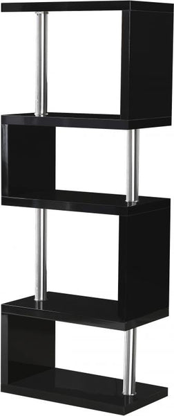 Charisma 5 Shelf Unit in Black Gloss/Chrome or White Gloss/Chrome