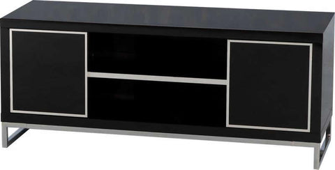 Charisma 2 Door 1 Shelf Flat Screen TV Unit in Black Gloss/Chrome or White Gloss/Chrome