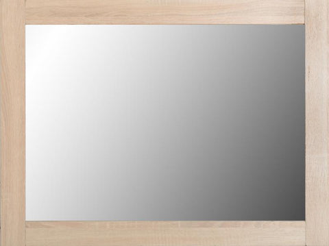 Lisbon mirror available in either light oak veneer effect or black wood grain