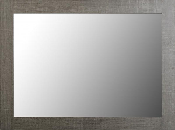 Lisbon mirror available in either light oak veneer effect or black wood grain