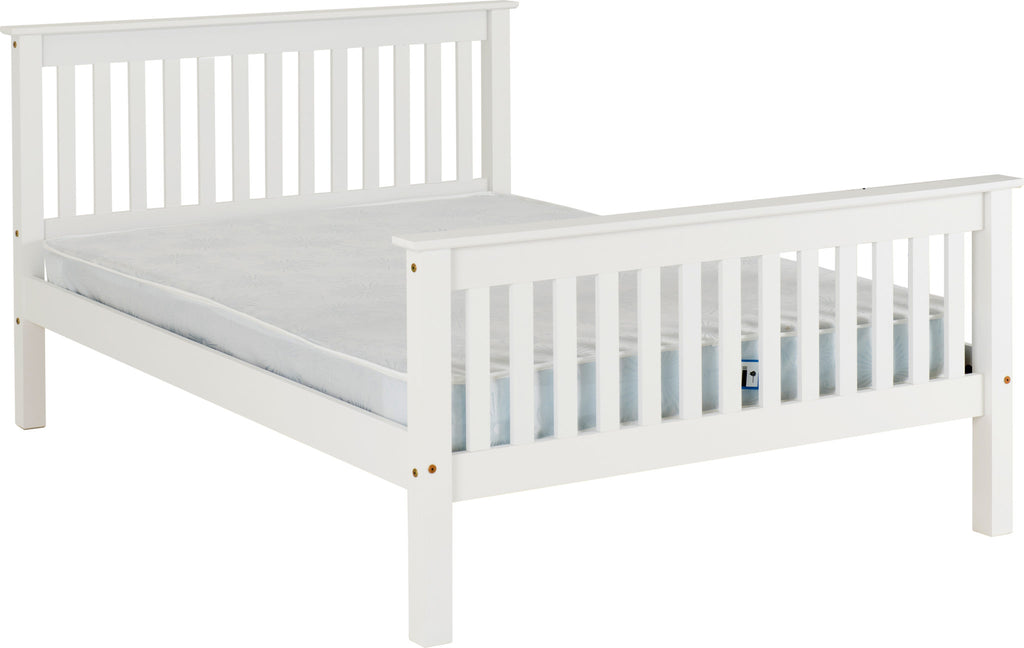 Monaco 5' Bed High Foot End in White